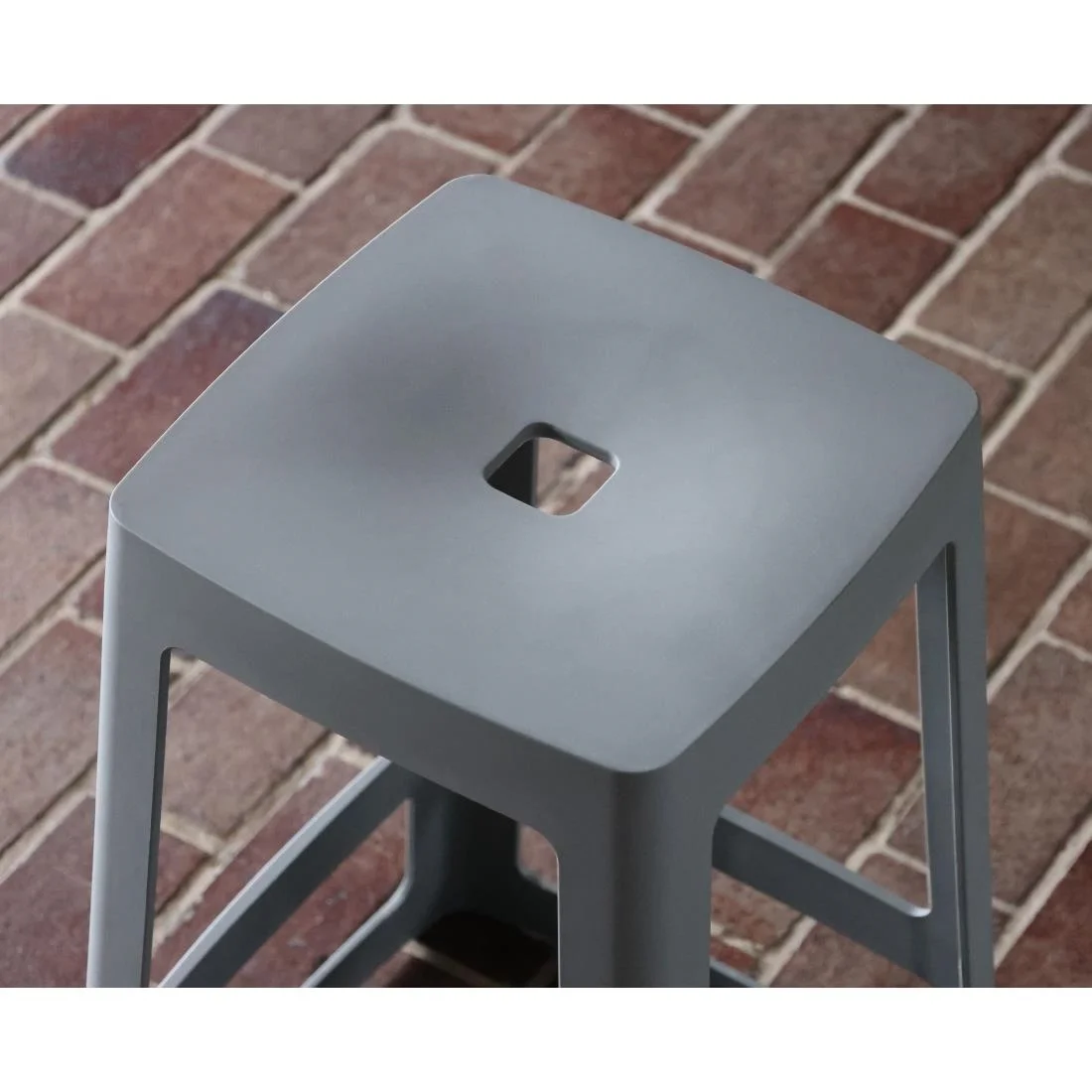 Origin Base High Stool Mouse Grey 450x450x750mm (2 Pack) - Image 4