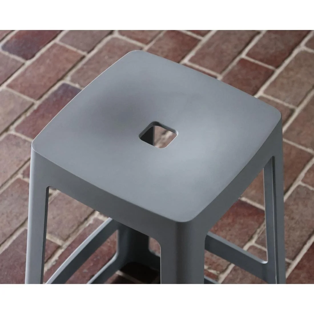 Origin Base High Stool Mouse Grey 450x450x750mm (2 Pack) - Image 4
