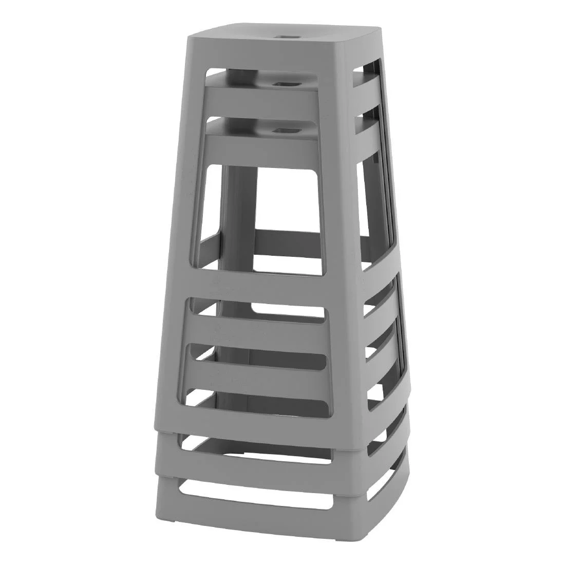 Origin Base High Stool Mouse Grey 450x450x750mm (2 Pack) - Image 6