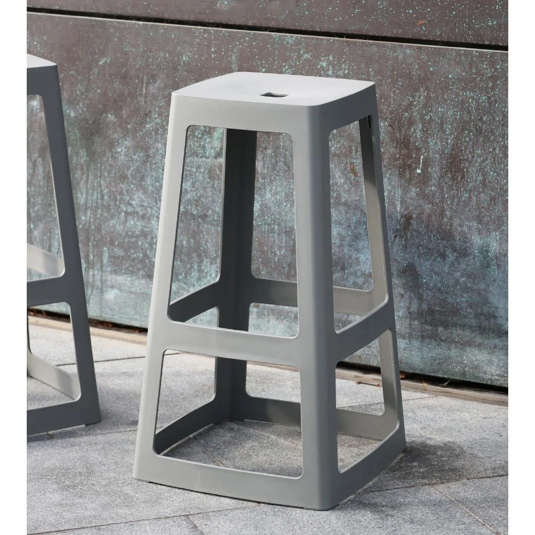 Origin Base High Stool Mouse Grey 450x450x750mm (2 Pack) - Image 8
