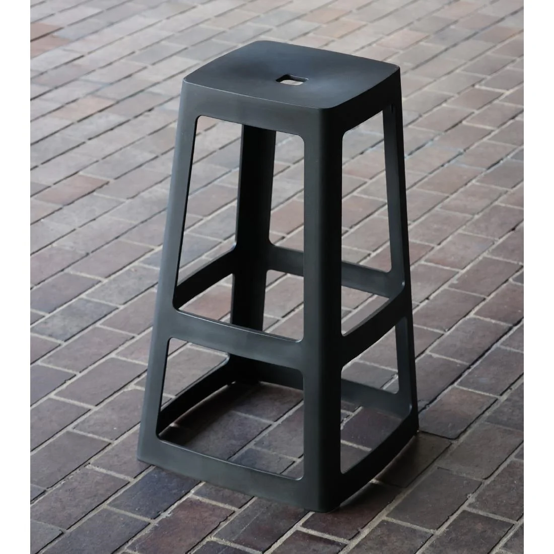 Origin Base High Stool Traffic Black 450x450x750mm (2 Pack) - Image 2