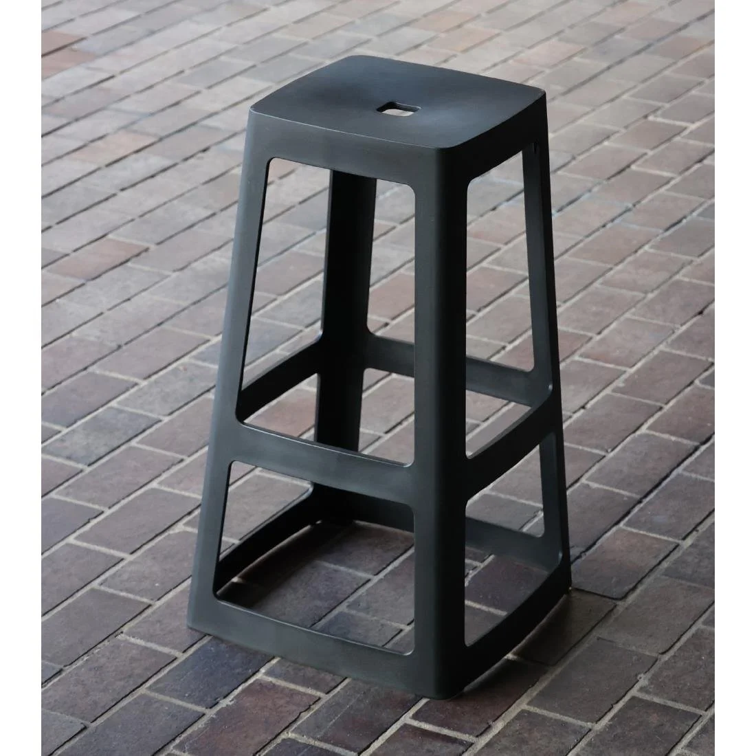 Origin Base High Stool Traffic Black 450x450x750mm (2 Pack) - Image 2