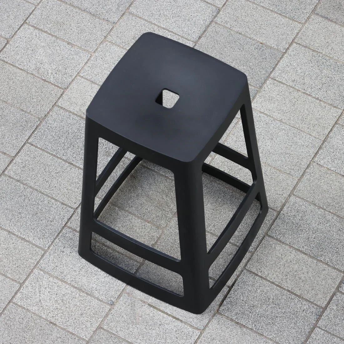 Origin Base High Stool Traffic Black 450x450x750mm (2 Pack) - Image 9