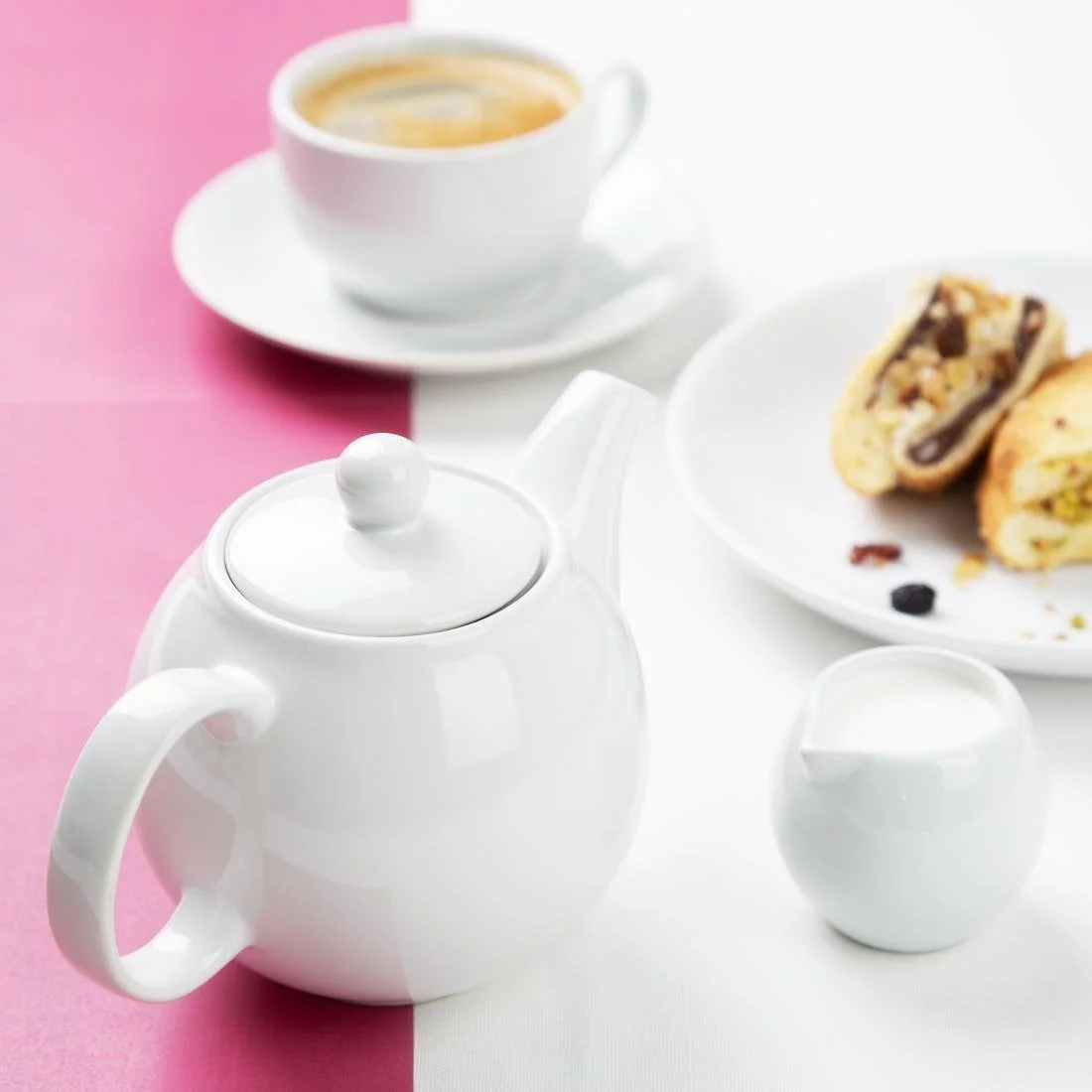 Olympia Cafe Teapots White 450ml (2 Pack) - Image 7