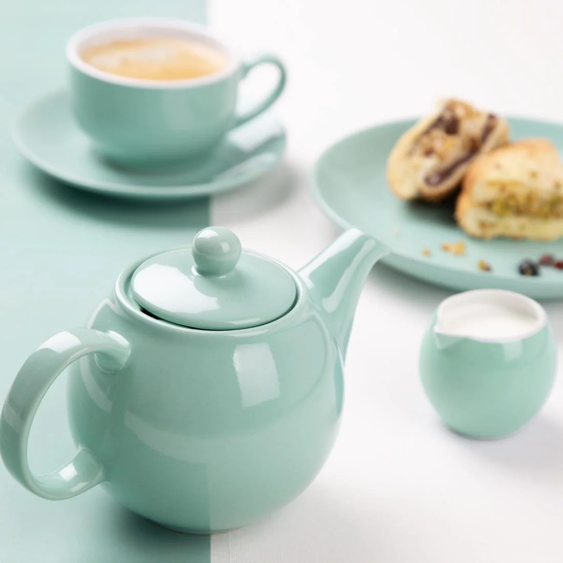 Olympia Café Teapot Aqua 450ml (2 Pack) - Image 6