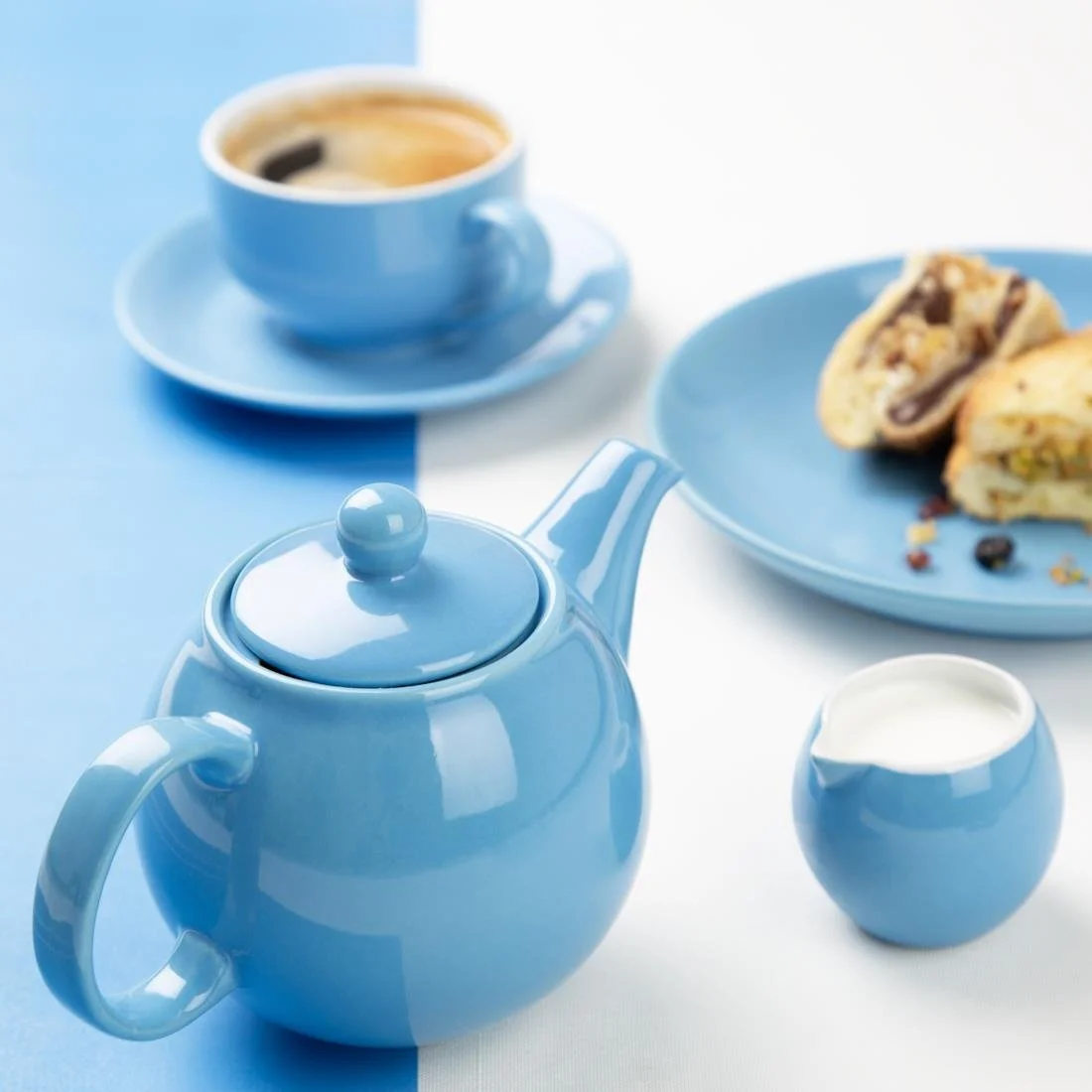 Olympia Cafe Teapots Blue 450ml (2 Pack) - Image 6