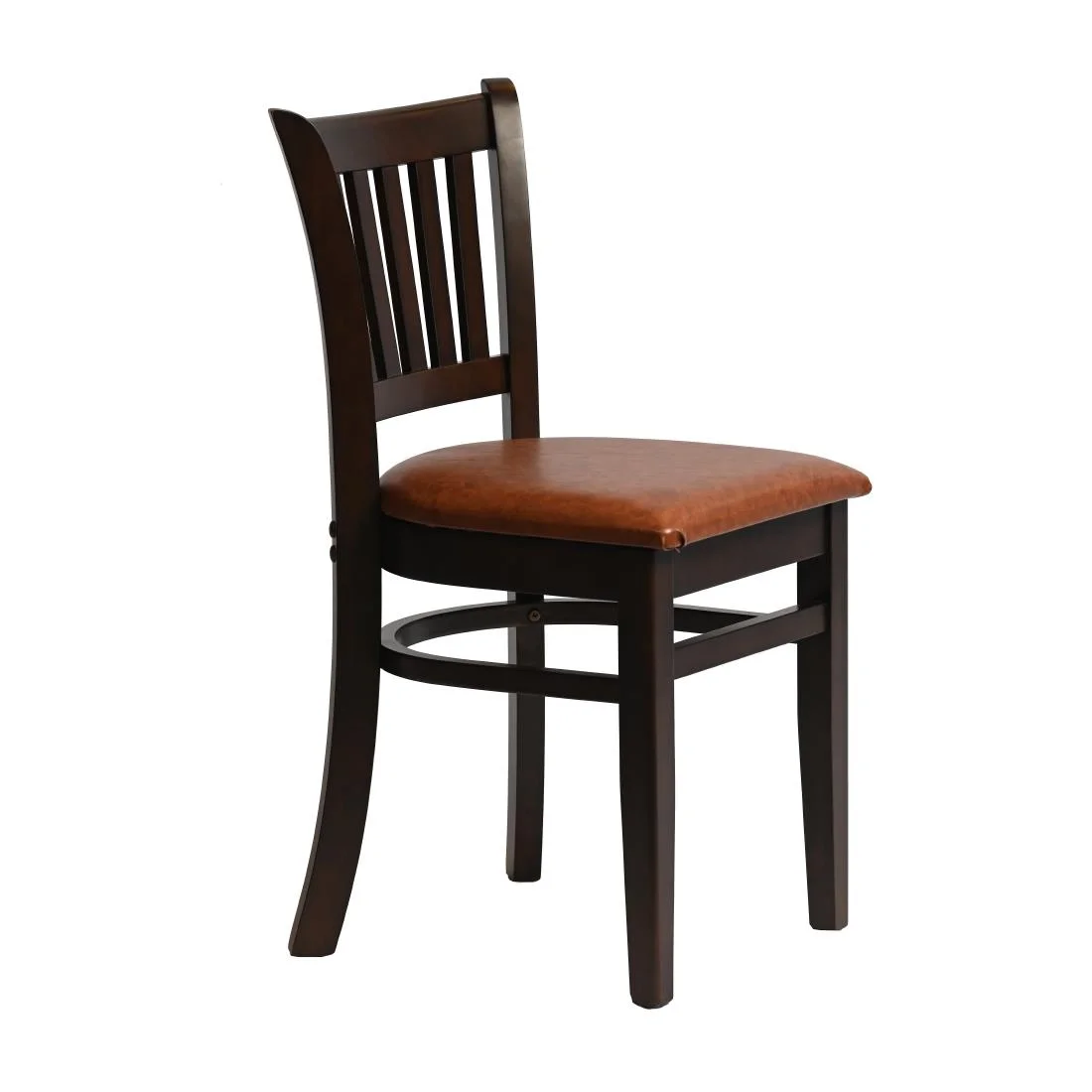 Manhattan Dining Chairs in Dark Walnut with Bison Tan Seat (2 Pack) - Image 4