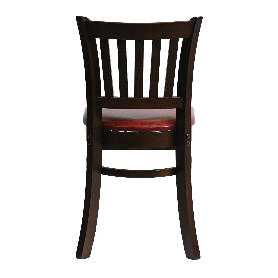 Manhattan Dining Chairs in Dark Walnut with Bison Bordeaux Seat (2 Pack) - Image 2