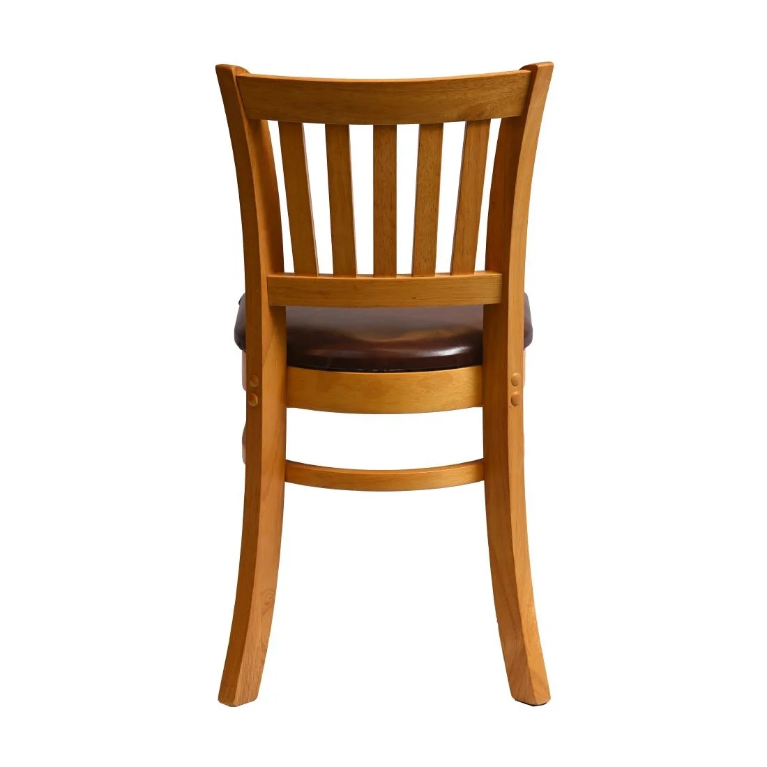 Manhattan Dining Chairs in Soft Oak with Bison Espresso Seat (2 Pack) - Image 2
