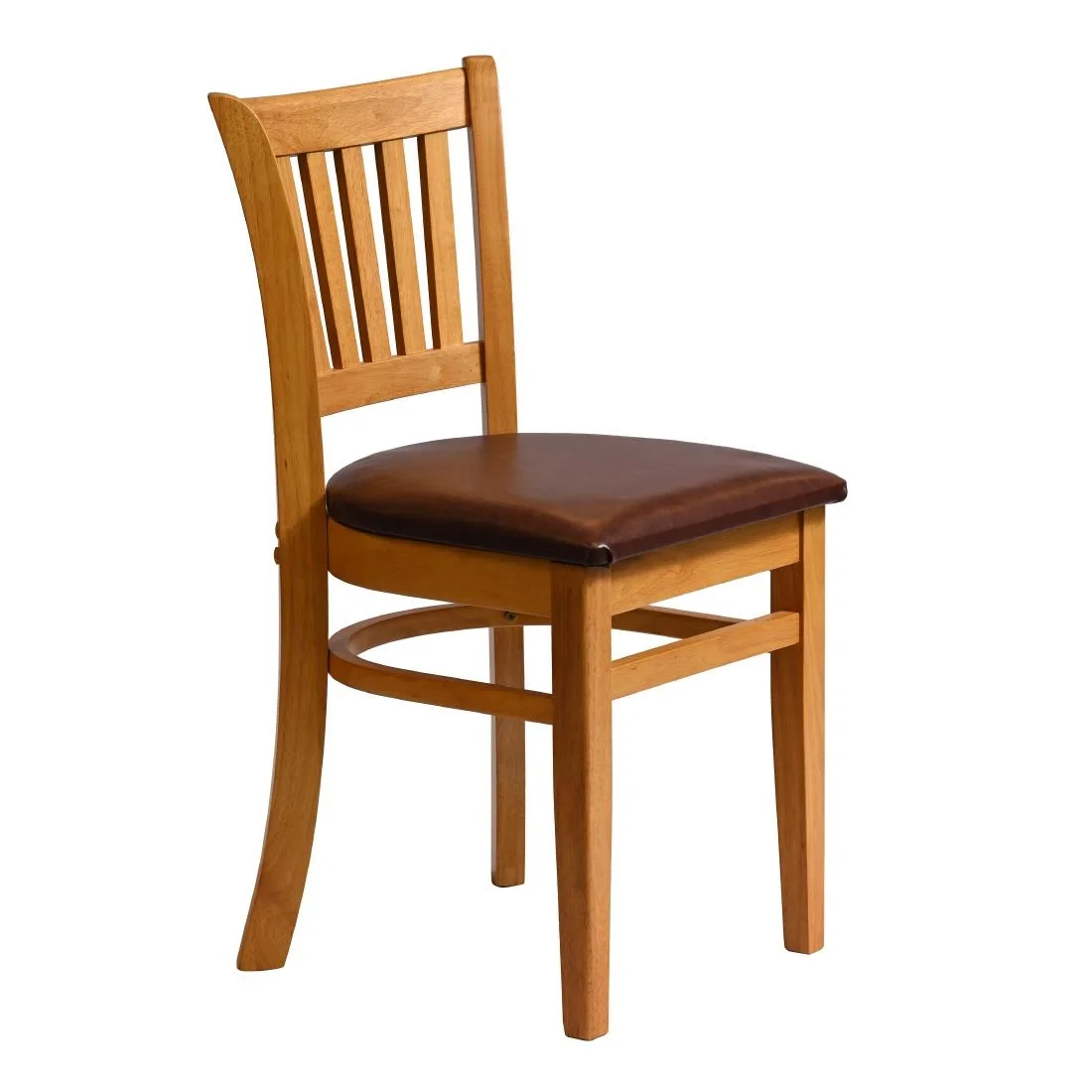 Manhattan Dining Chairs in Soft Oak with Bison Espresso Seat (2 Pack) - Image 3