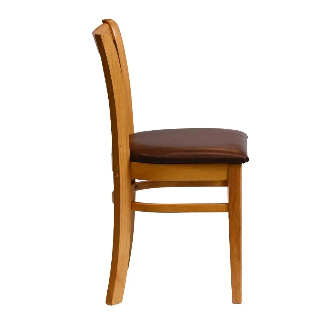 Manhattan Dining Chairs in Soft Oak with Bison Espresso Seat (2 Pack) - Image 4
