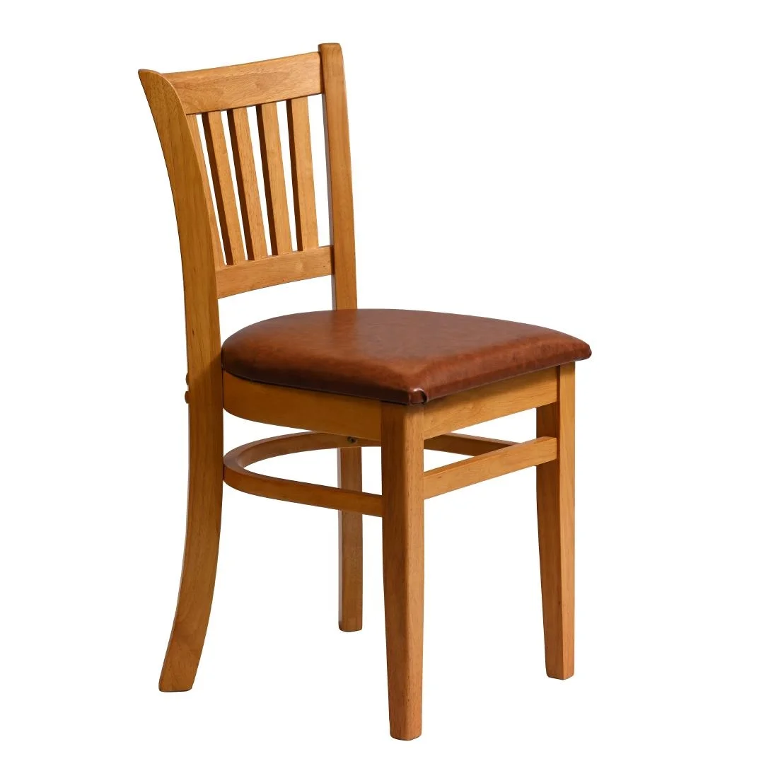 Manhattan Dining Chairs in Soft Oak with Bison Bordeaux Seat (2 Pack) - Image 3