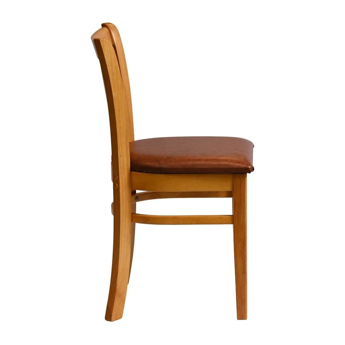 Manhattan Dining Chairs in Soft Oak with Bison Bordeaux Seat (2 Pack) - Image 4