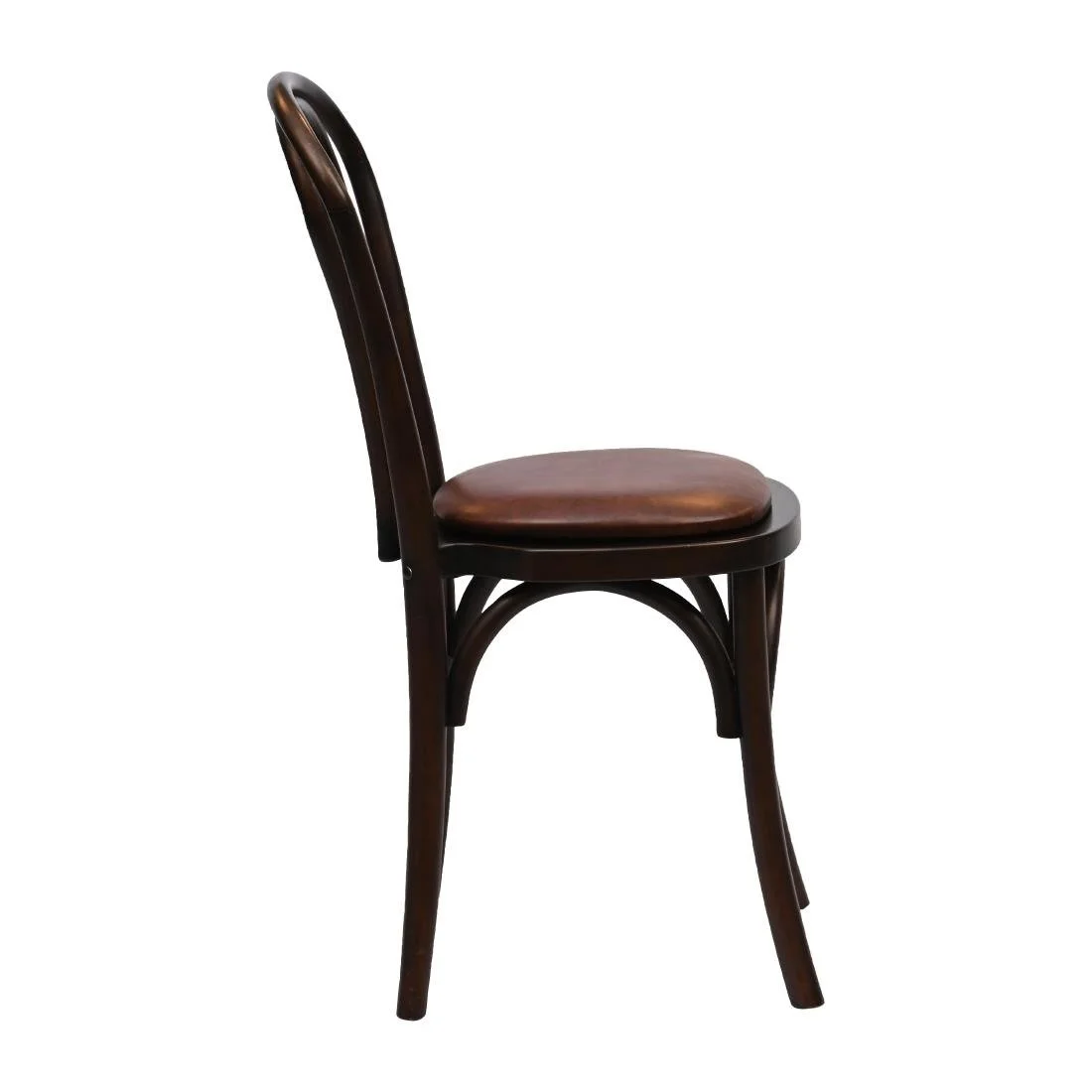 Hoop Back Dining Chairs in Dark Walnut with Bison Espresso Seat (2 Pack) - Image 4