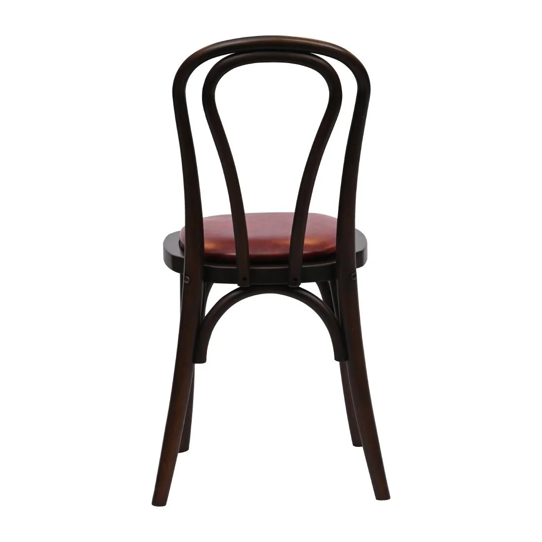 Hoop Back Dining Chairs in Dark Walnut with Bison Bordeaux Seat (2 Pack) - Image 2