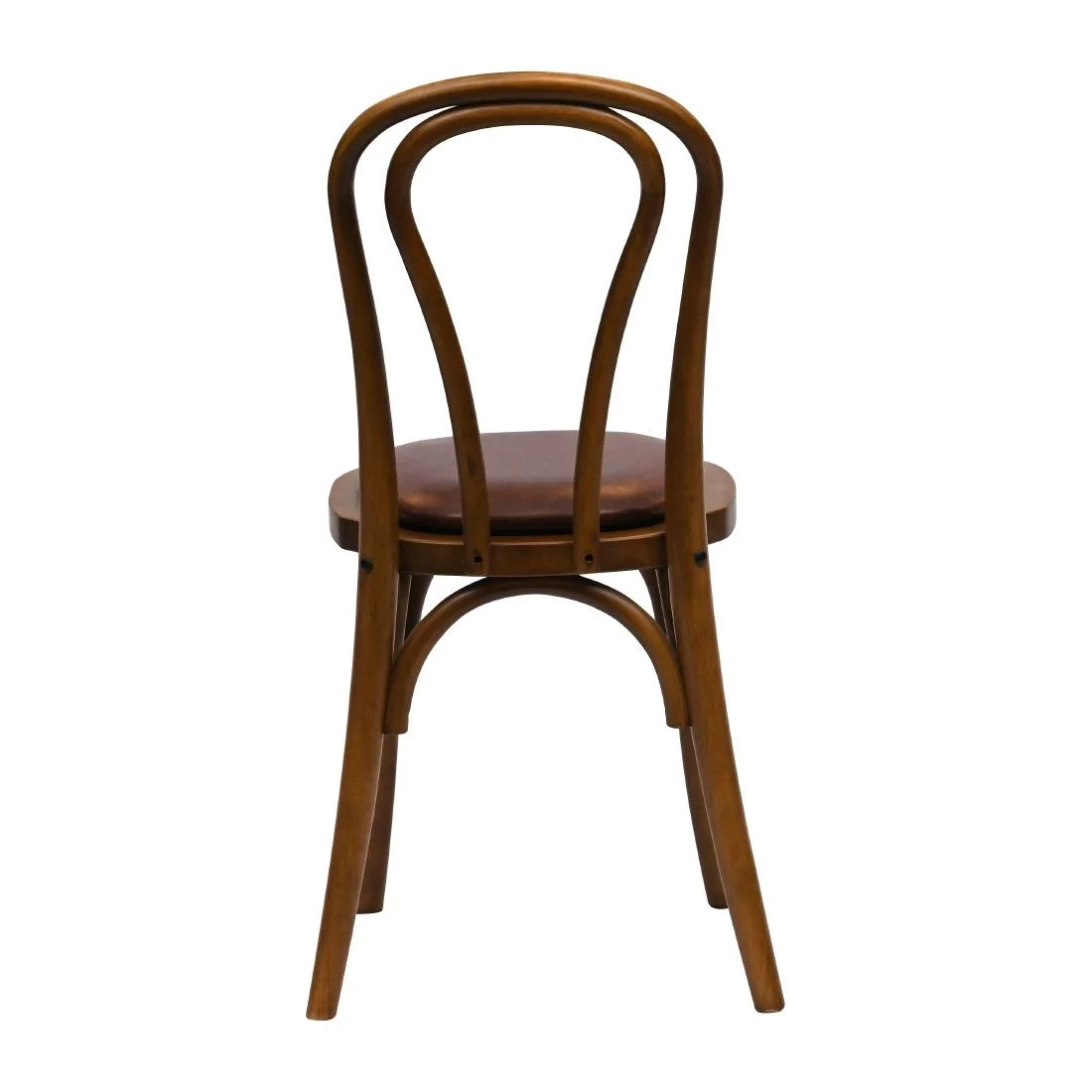 Hoop Back Dining Chairs in Weathered Oak with Bison Espresso Seat (2 Pack) - Image 2