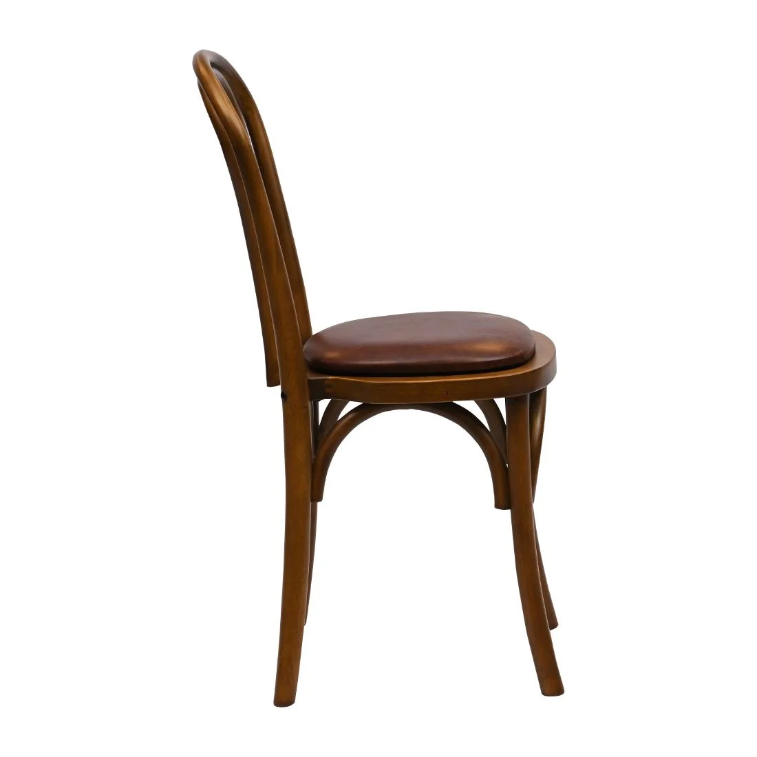 Hoop Back Dining Chairs in Weathered Oak with Bison Espresso Seat (2 Pack) - Image 4