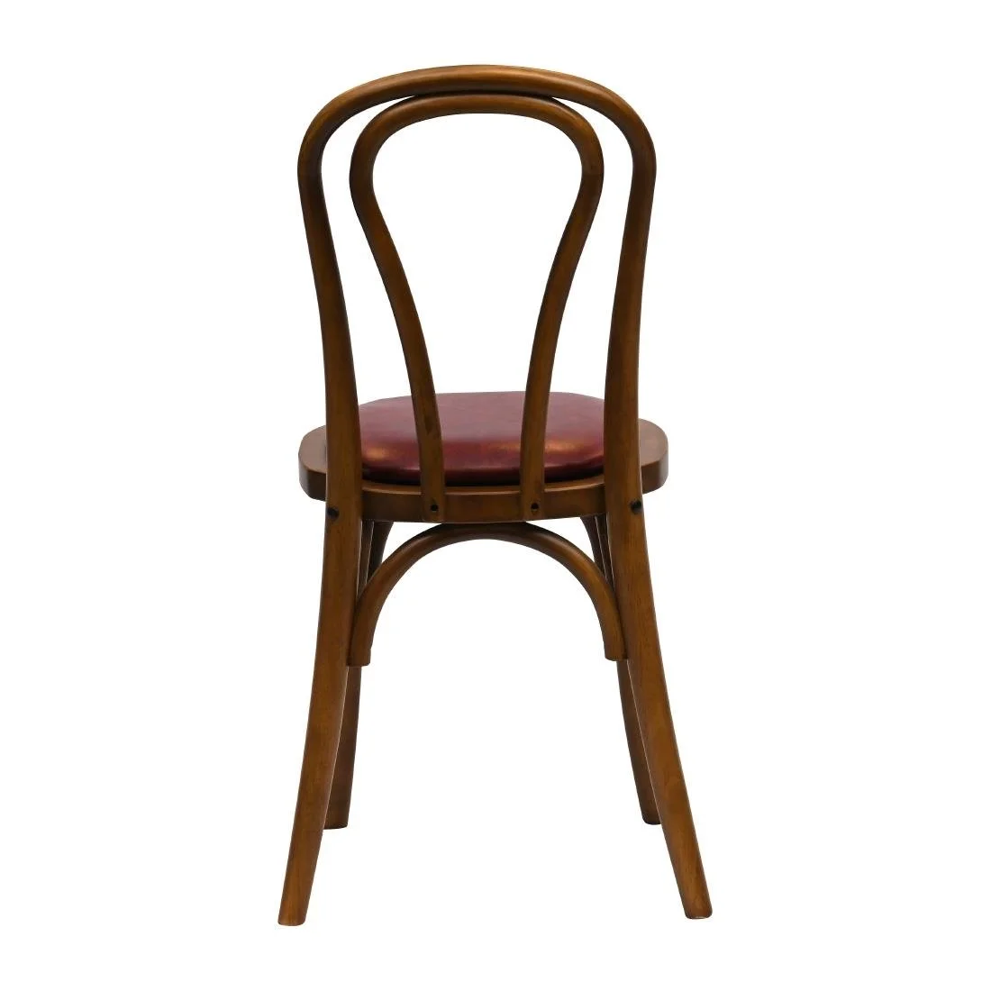 Hoop Back Dining Chairs in Weathered Oak with Bison Bordeaux Seat (2 Pack) - Image 2