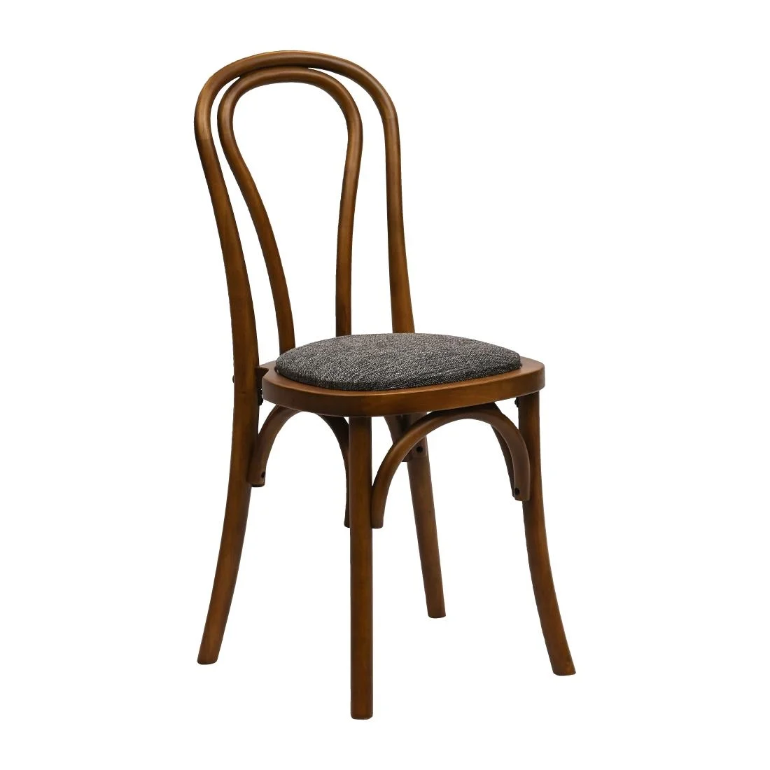 Hoop Back Dining Chairs in Weathered Oak with Shetland Smoke Seat (2 Pack)