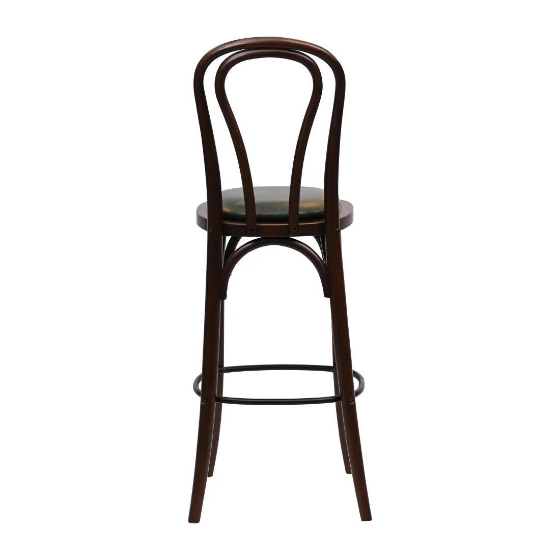 Hoop Back Bar Chair in Dark Walnut with Bison Cedar Seat - Image 2