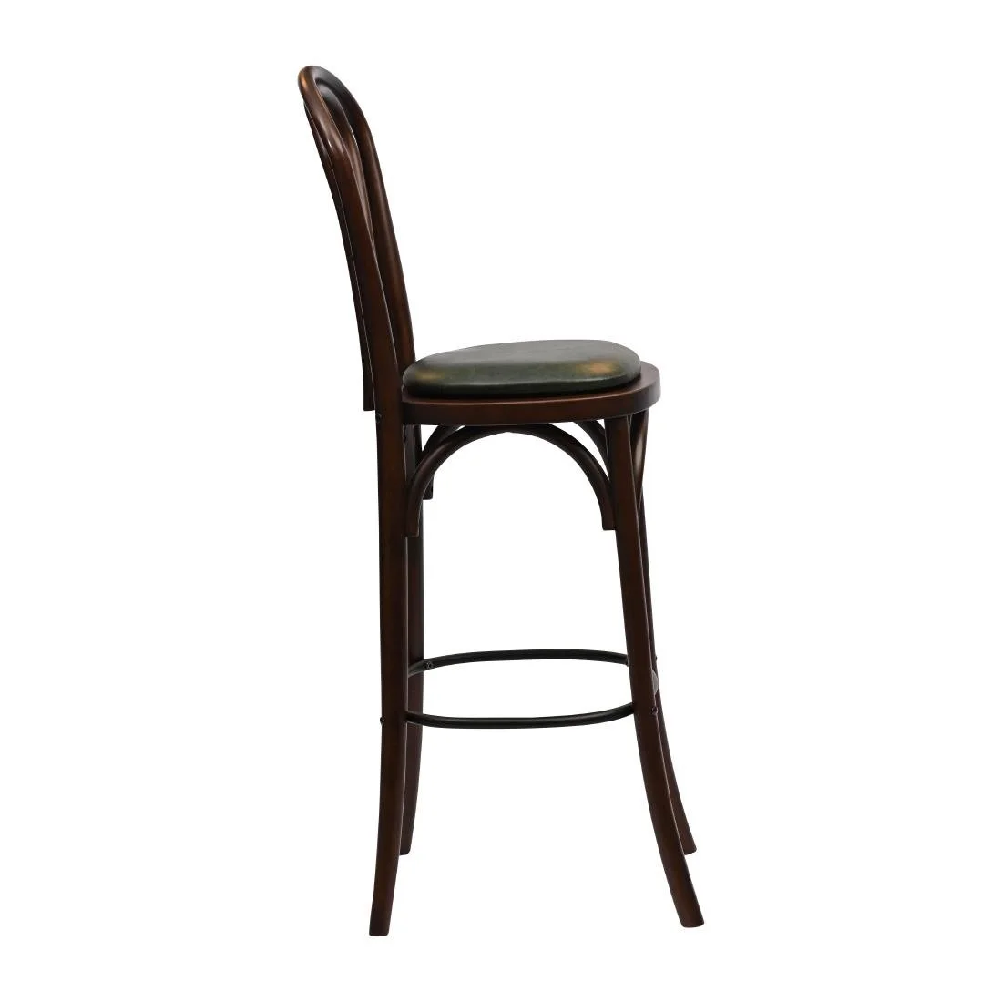 Hoop Back Bar Chair in Dark Walnut with Bison Cedar Seat - Image 4