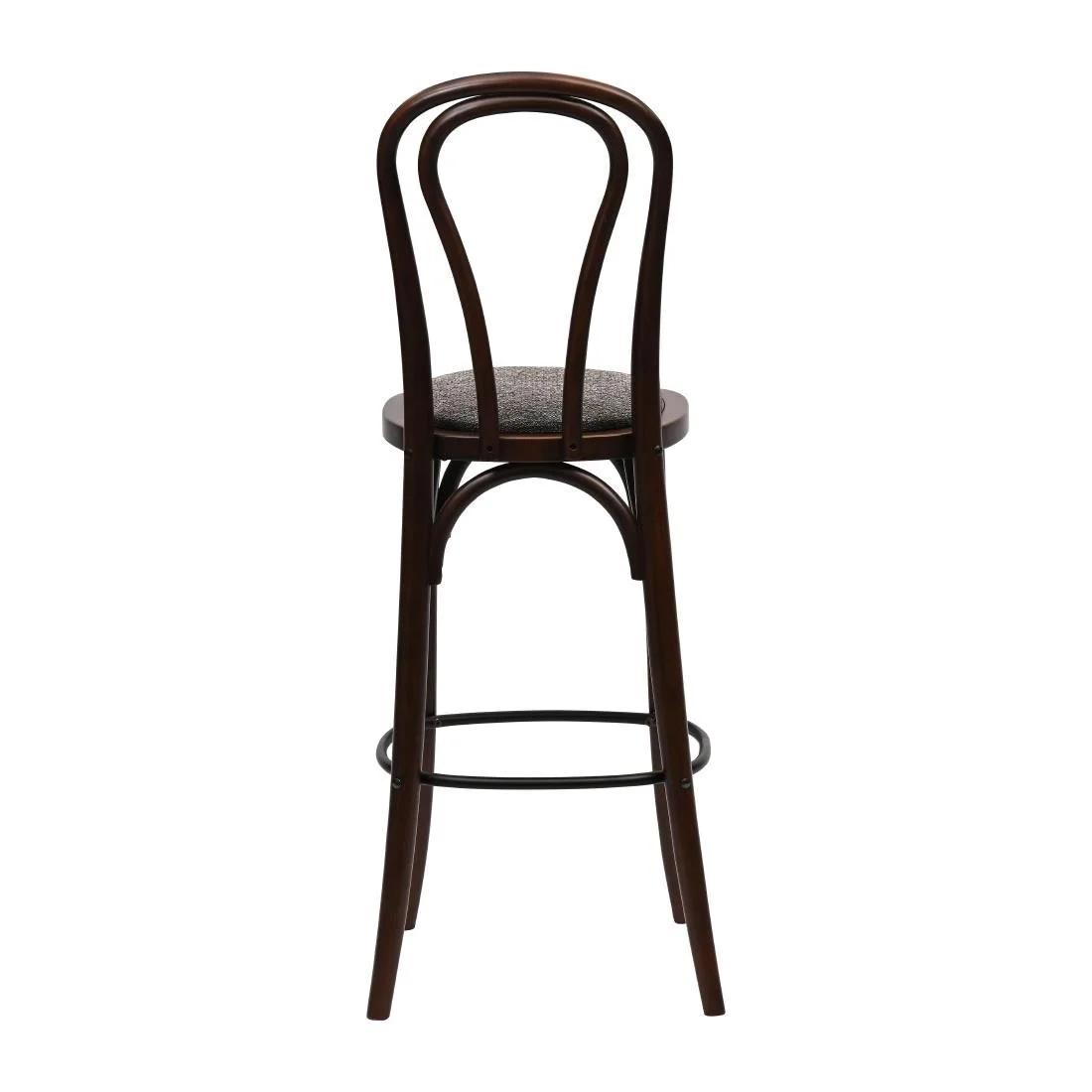 Hoop Back Bar Chair in Dark Walnut with Shetland Smoke Seat - Image 2