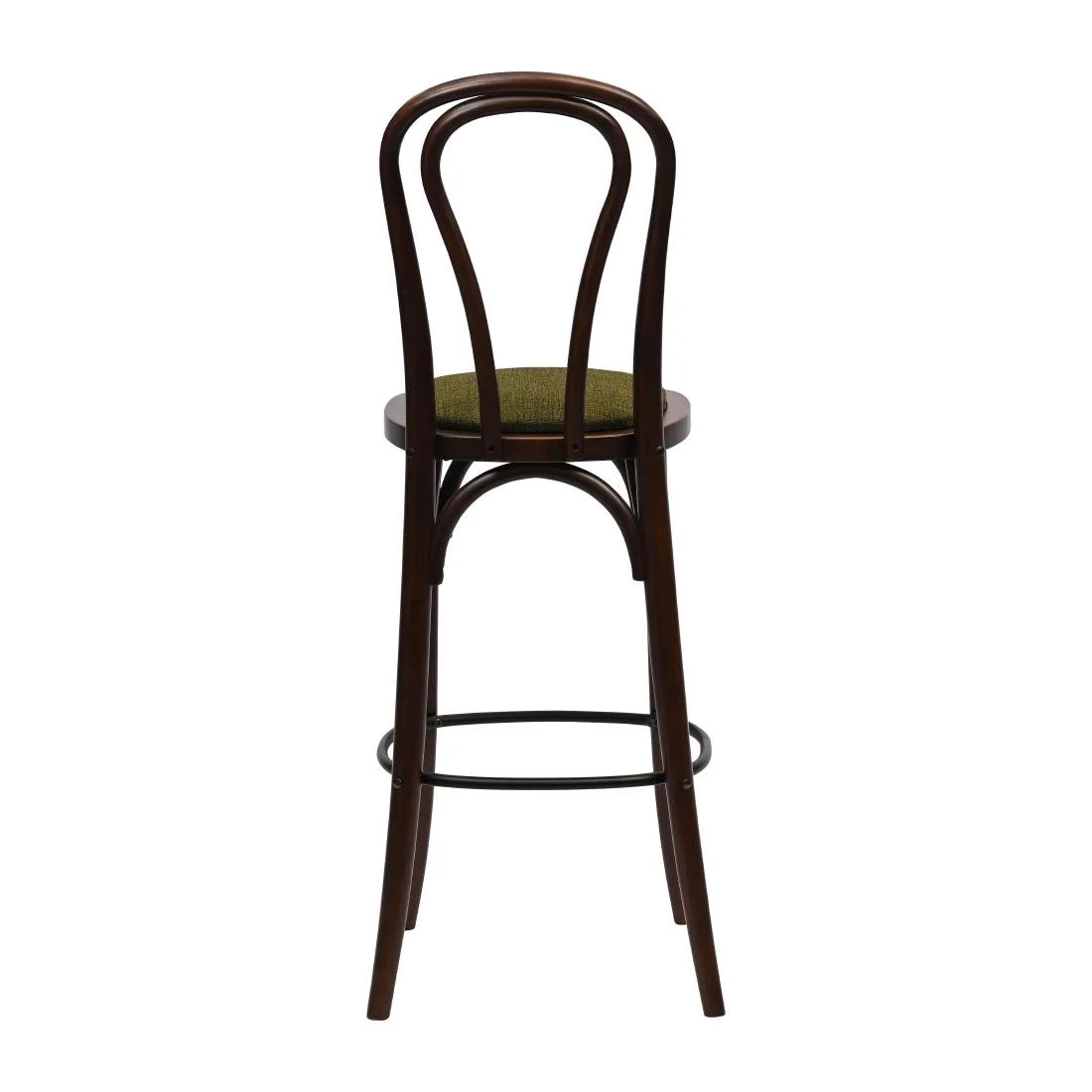 Hoop Back Bar Chair in Dark Walnut with Shetland Forest Seat - Image 2