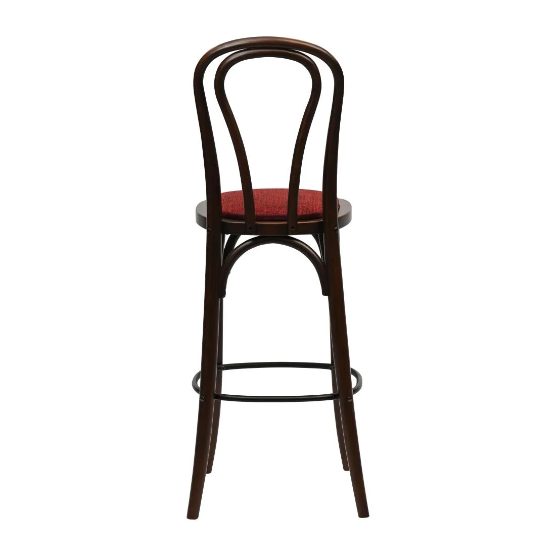 Hoop Back Bar Chair in Dark Walnut with Shetland Scarlett Seat - Image 2