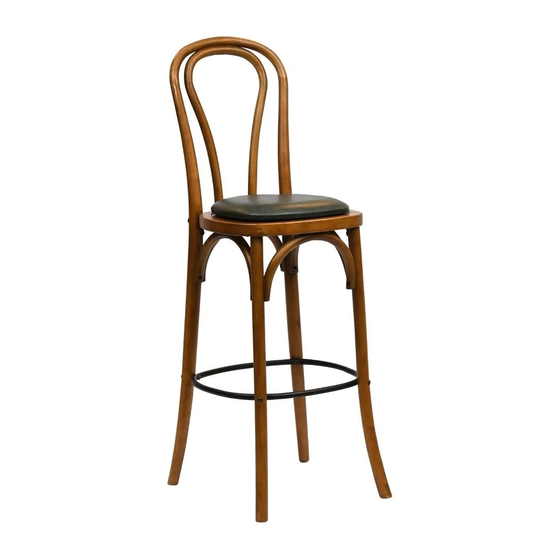 Hoop Back Bar Chair in Weathered Oak with Bison Cedar Seat - Image 1
