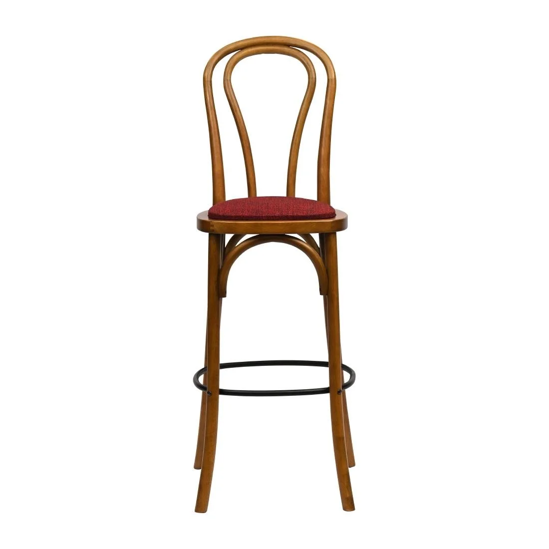 Hoop Back Bar Chair in Weathered Oak with Shetland Scarlett Seat - Image 3