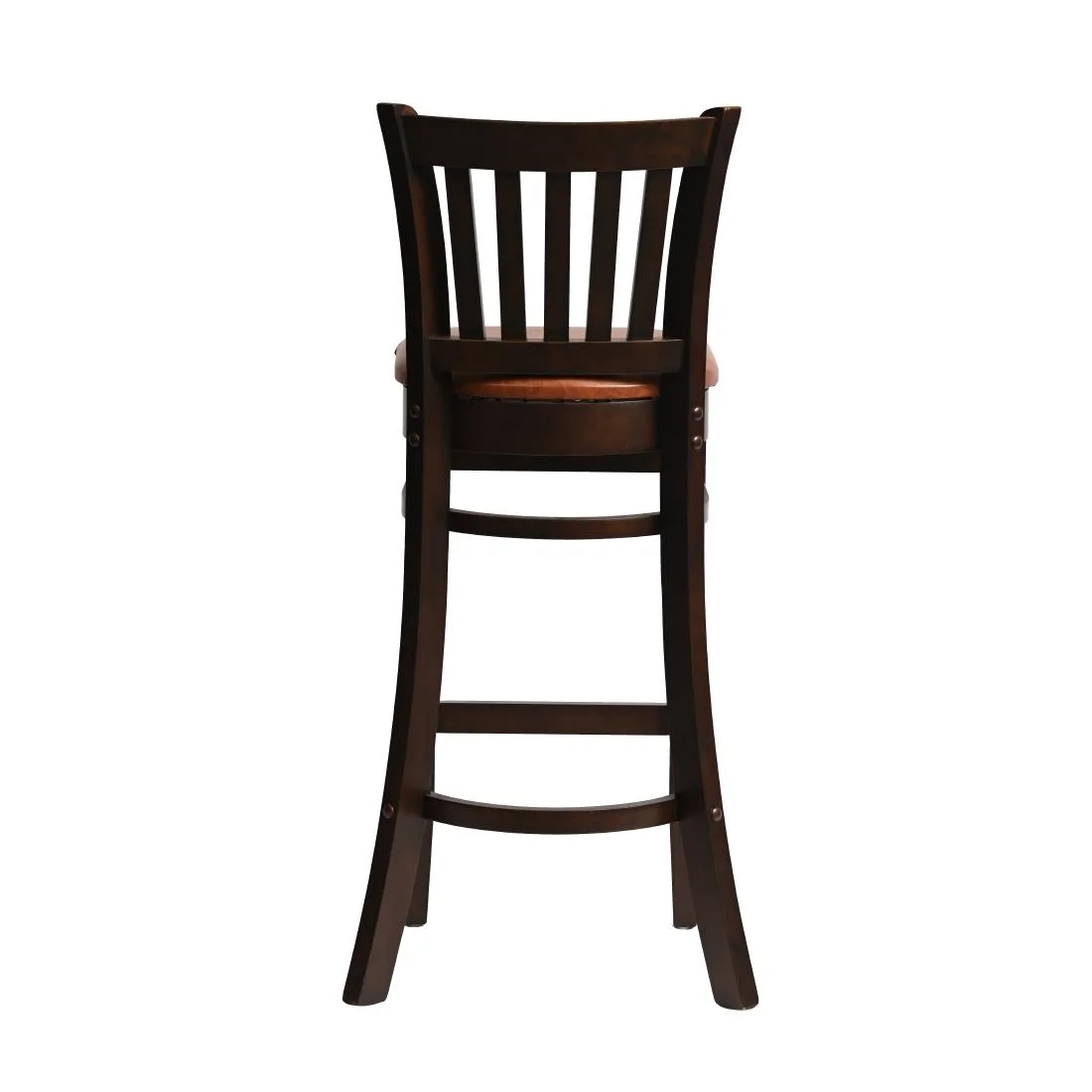Manhattan Bar Chair in Dark Walnut with Bison Tan Seat - Image 2