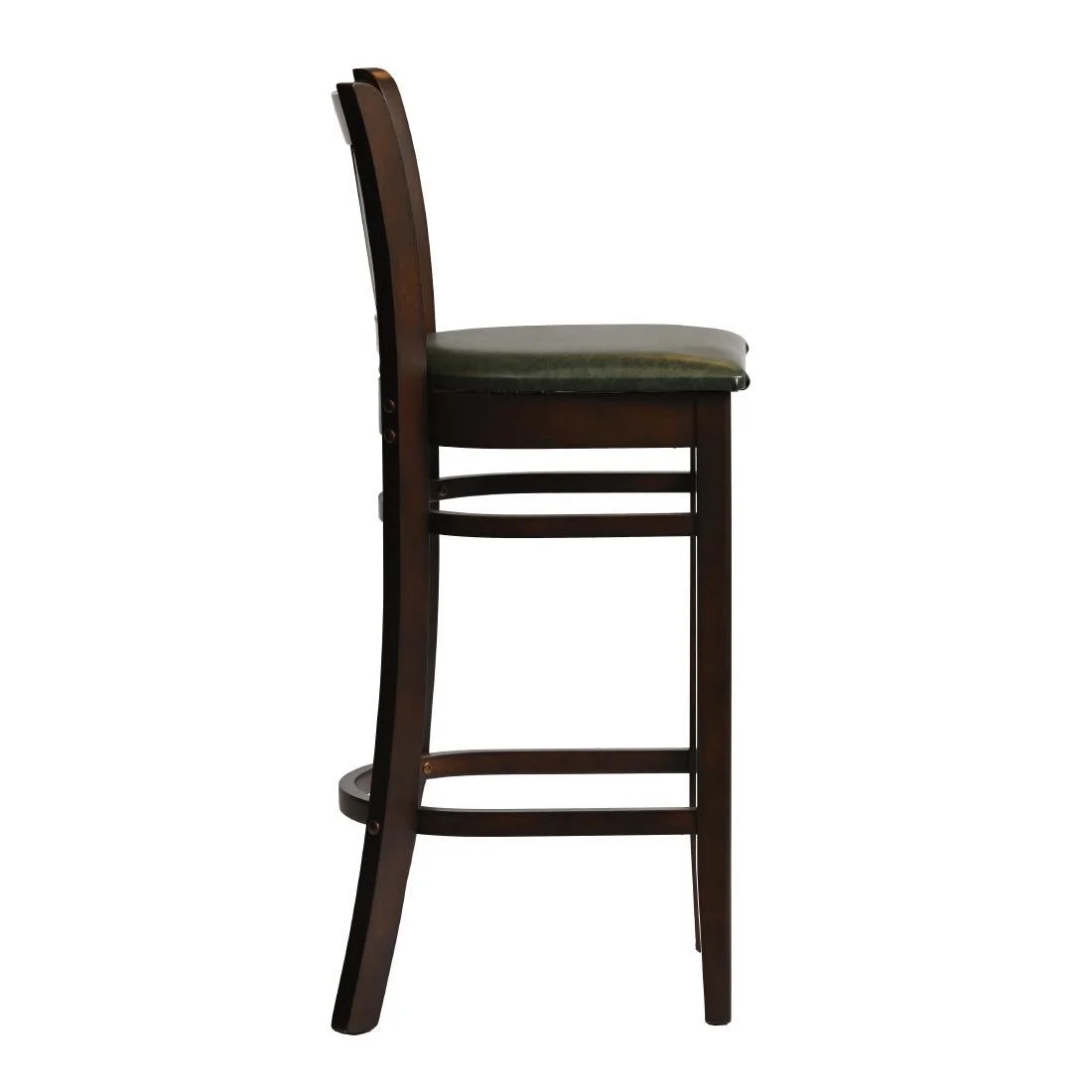 Manhattan Bar Chair in Dark Walnut with Bison Cedar Seat - Image 3