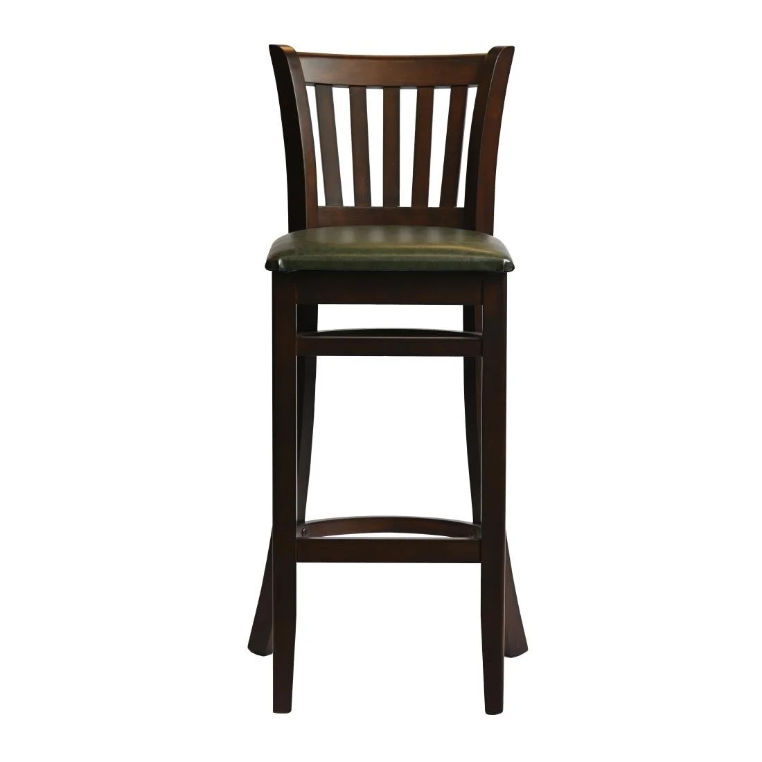 Manhattan Bar Chair in Dark Walnut with Bison Cedar Seat - Image 1