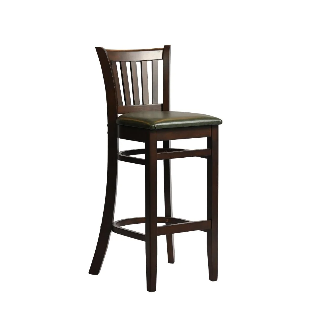 Manhattan Bar Chair in Dark Walnut with Bison Cedar Seat - Image 4