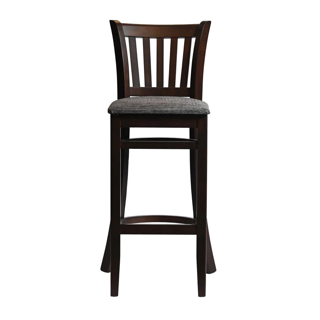 Manhattan Bar Chair in Dark Walnut with Shetland Smoke Seat - Image 1