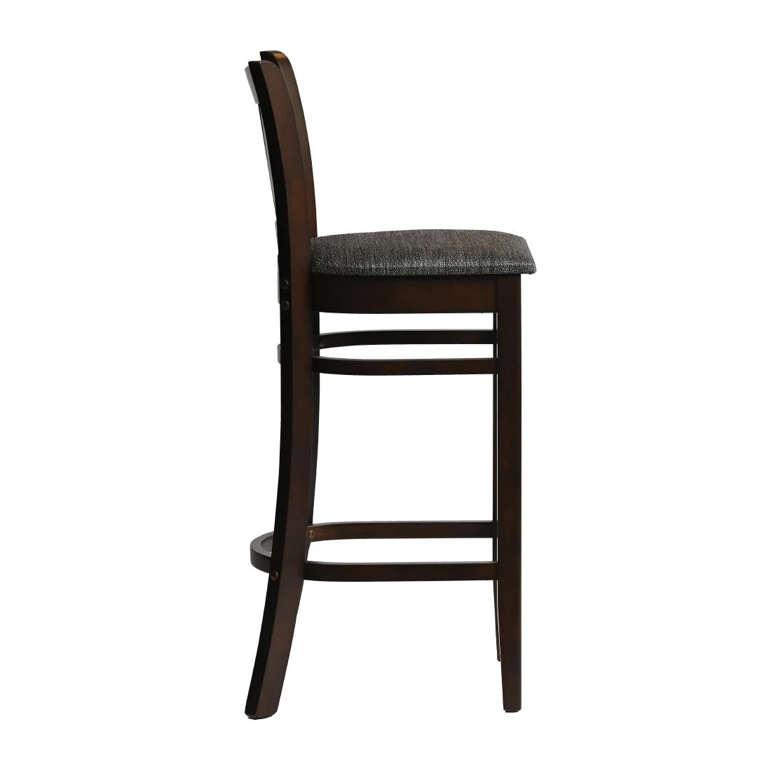 Manhattan Bar Chair in Dark Walnut with Shetland Smoke Seat - Image 3
