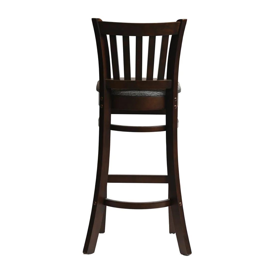 Manhattan Bar Chair in Dark Walnut with Shetland Smoke Seat - Image 4