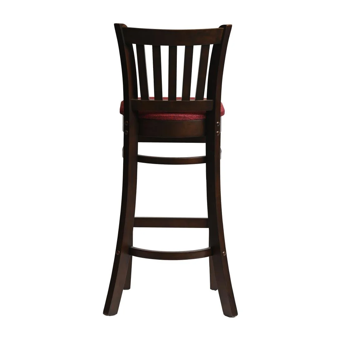 Manhattan Bar Chair in Dark Walnut with Shetland Scarlett Seat - Image 2
