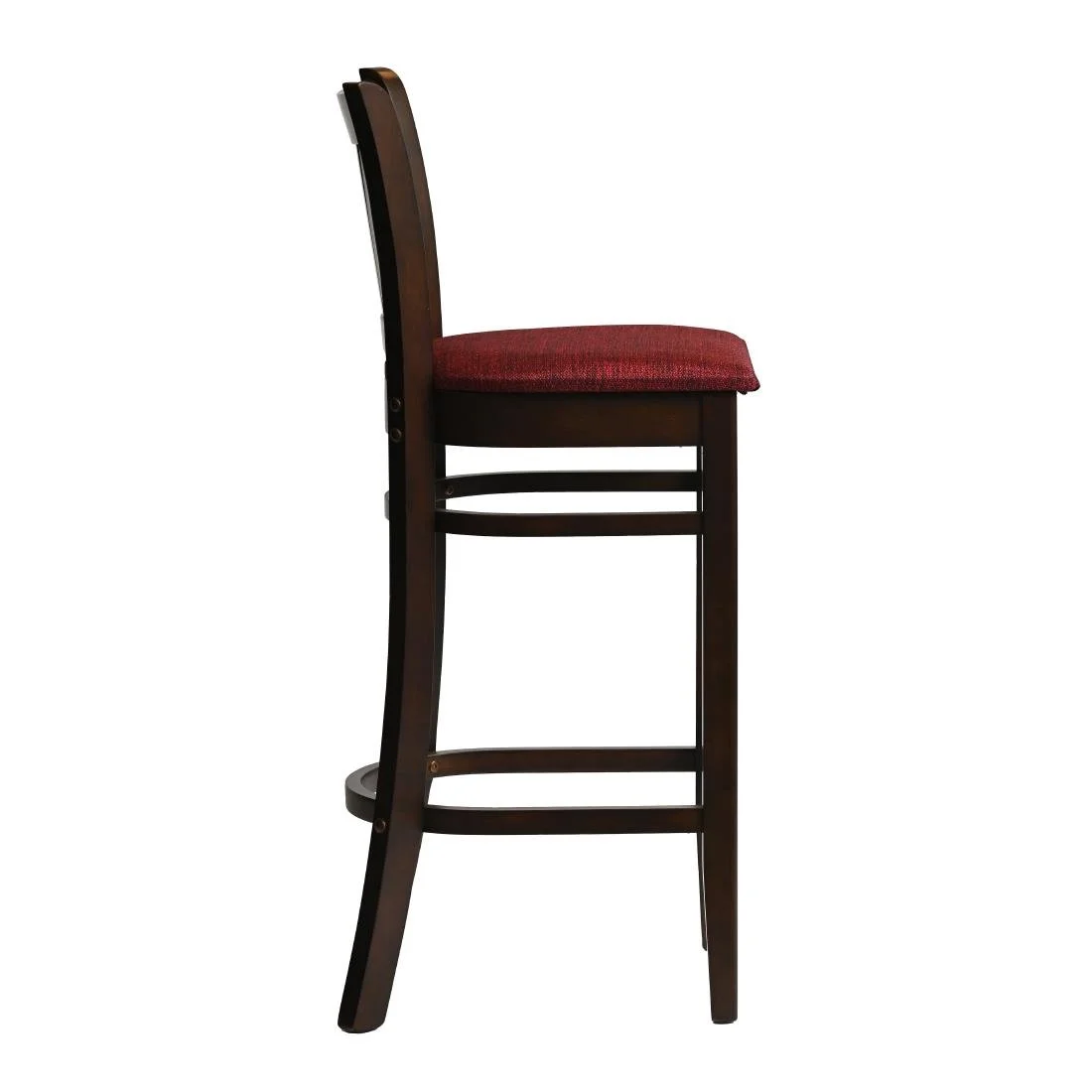 Manhattan Bar Chair in Dark Walnut with Shetland Scarlett Seat - Image 4