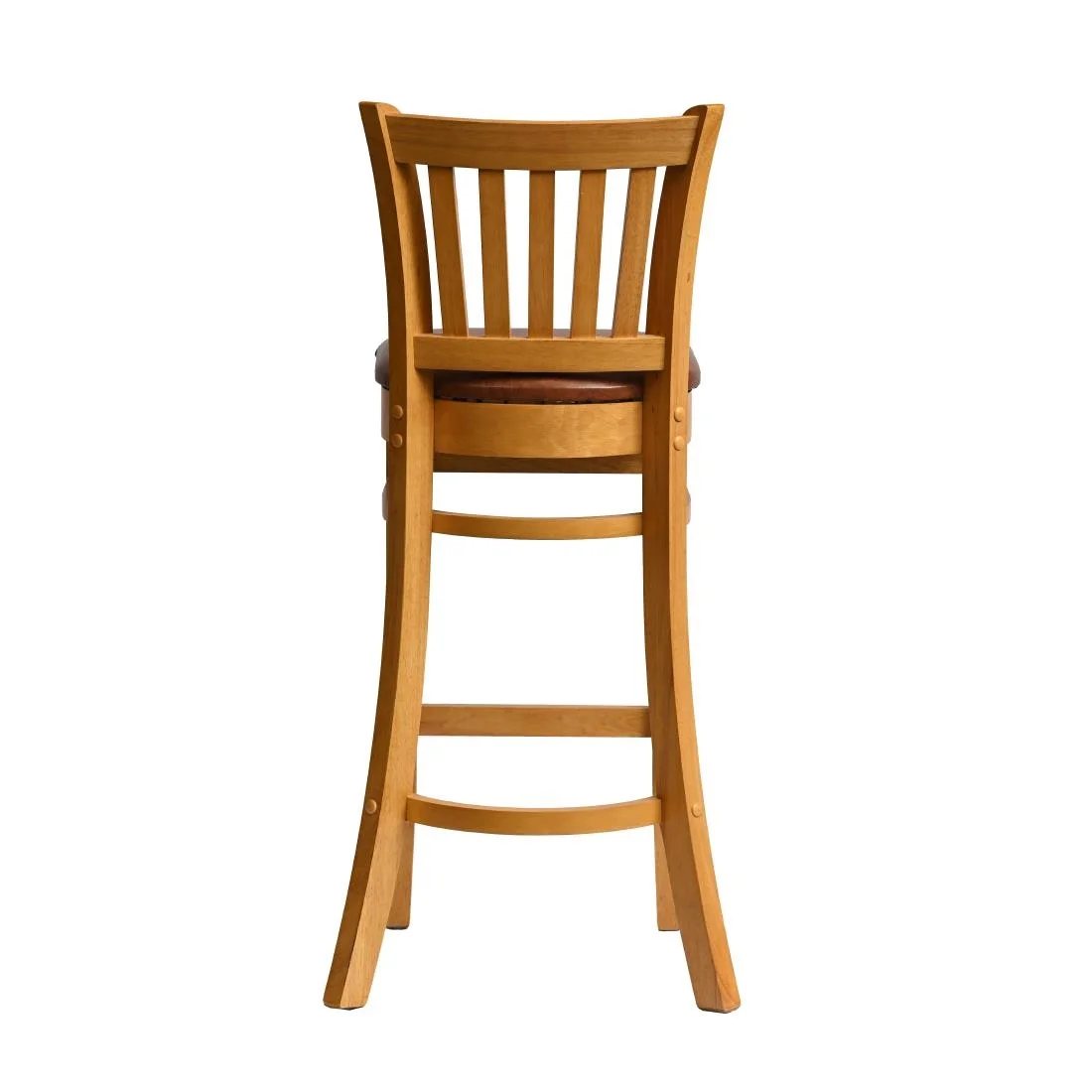 Manhattan Bar Chair in Soft Oak with Bison Espresso Seat - Image 4