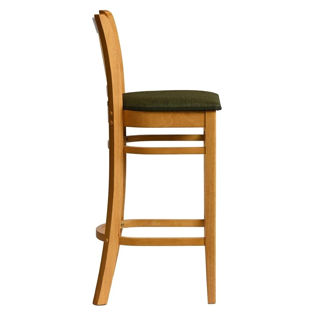 Manhattan Bar Chair in Soft Oak with Shetland Forest Seat - Image 4