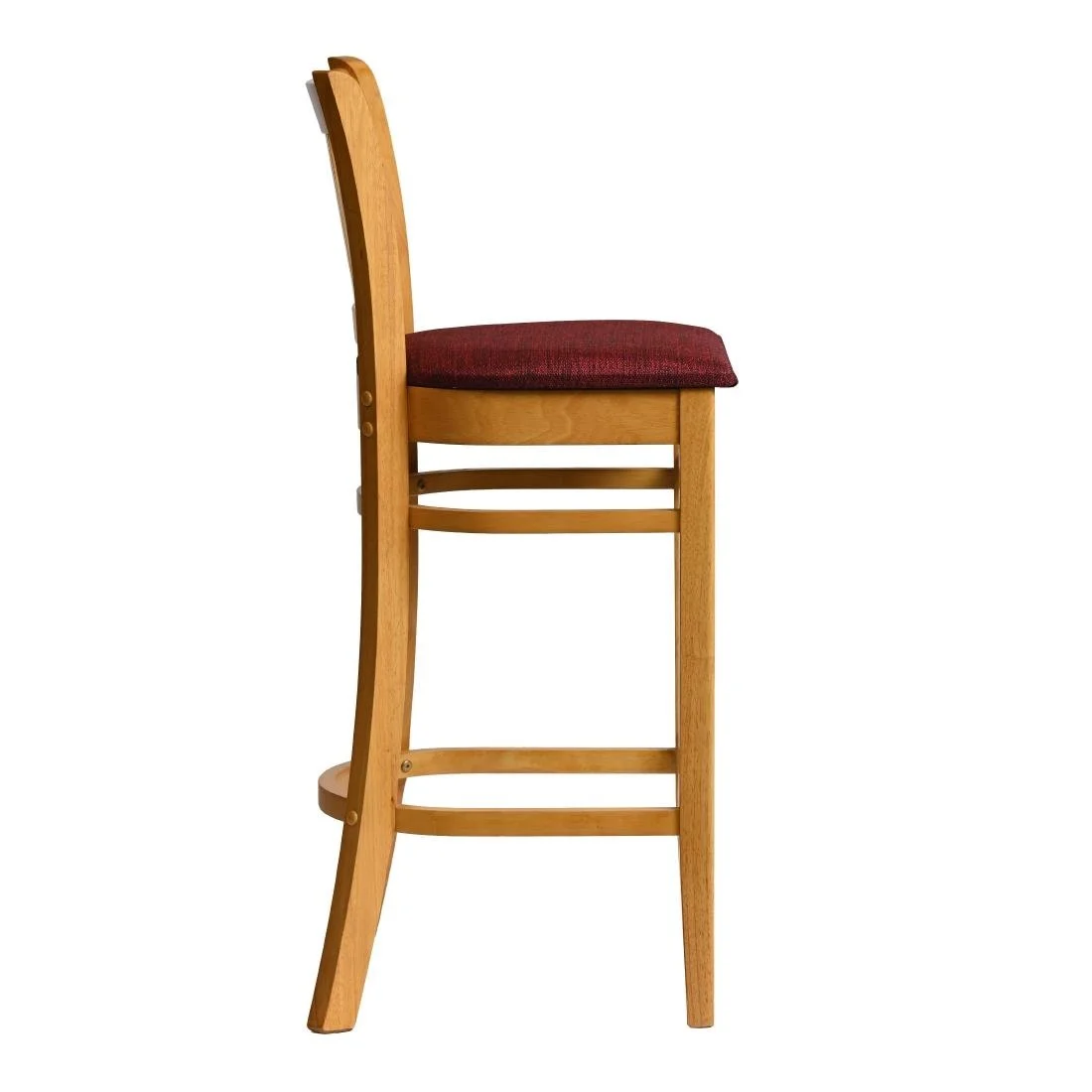 Manhattan Bar Chair in Soft Oak with Shetland Scarlett Seat - Image 3