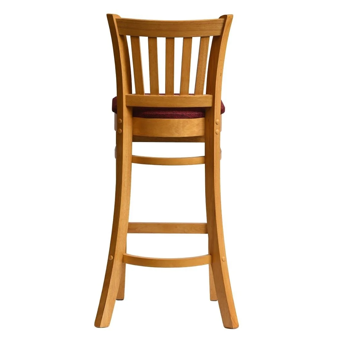 Manhattan Bar Chair in Soft Oak with Shetland Scarlett Seat - Image 4