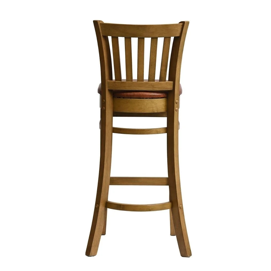 Manhattan Bar Chair in Weathered Oak with Bison Tan Seat - Image 2