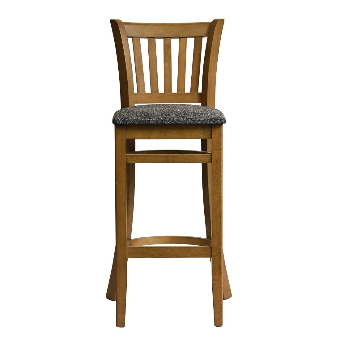 Manhattan Bar Chair in Weathered Oak with Shetland Smoke Seat - Image 1