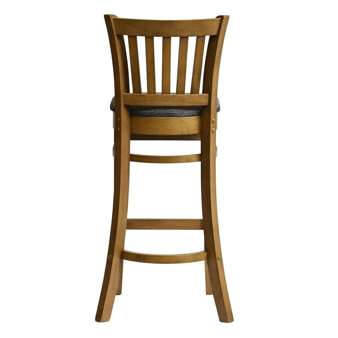 Manhattan Bar Chair in Weathered Oak with Shetland Smoke Seat - Image 2