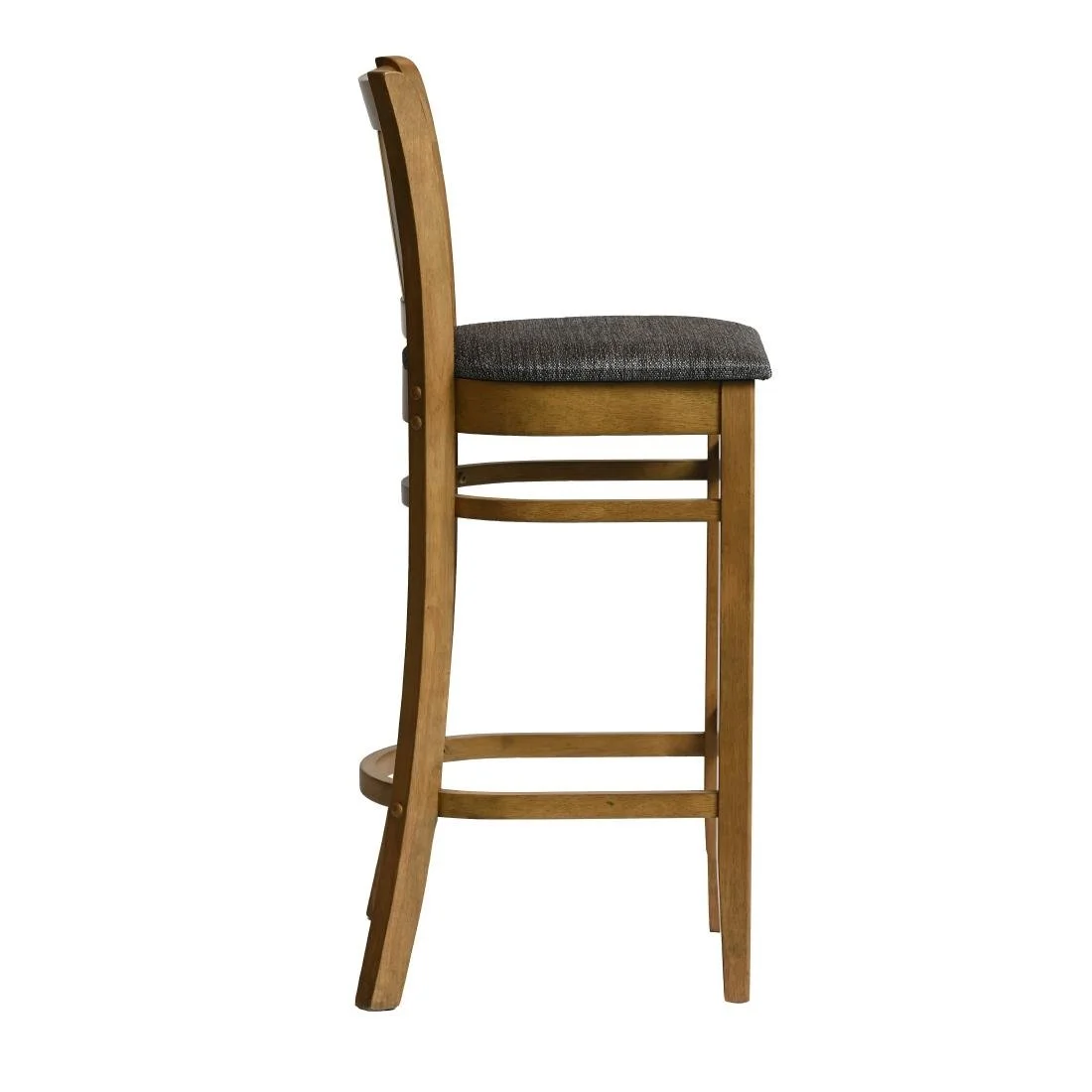 Manhattan Bar Chair in Weathered Oak with Shetland Smoke Seat - Image 3