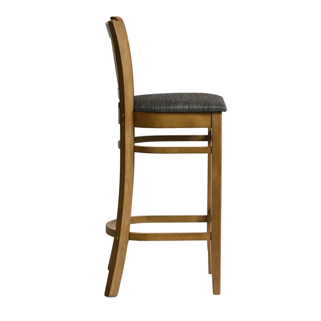Manhattan Bar Chair in Weathered Oak with Shetland Smoke Seat - Image 3