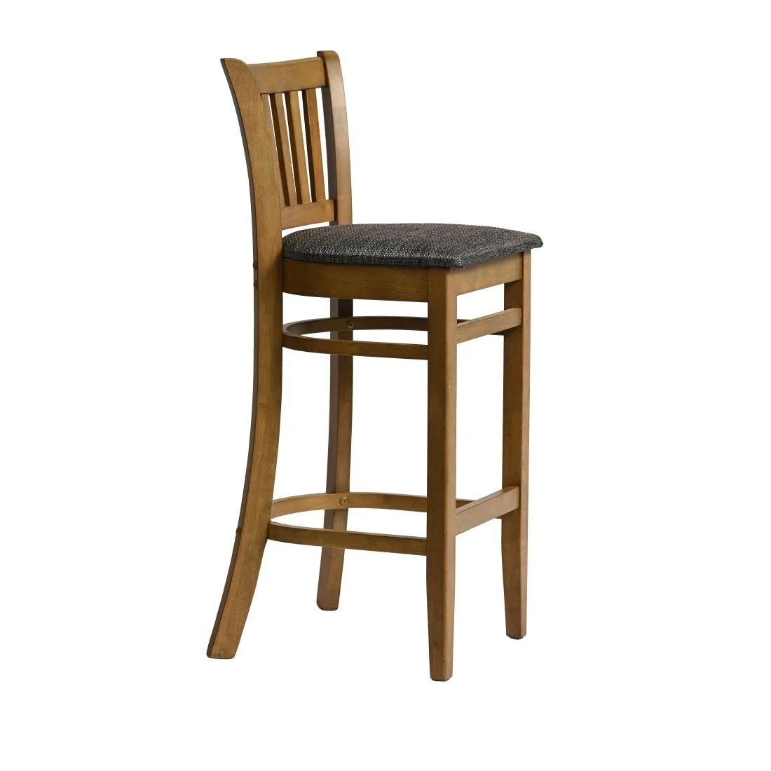 Manhattan Bar Chair in Weathered Oak with Shetland Smoke Seat - Image 4