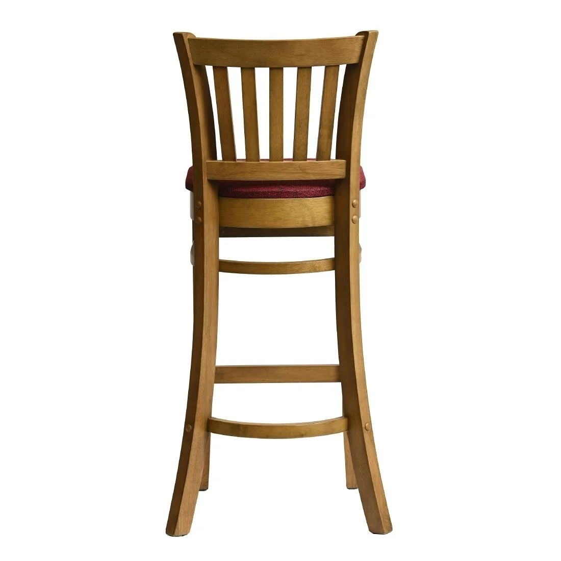 Manhattan Bar Chair in Weathered Oak with Shetland Scarlett Seat - Image 2